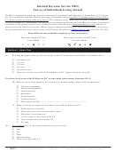 Form 14077 - Internal Revenue Service (irs) Survey Of Individuals Living Abroad Form