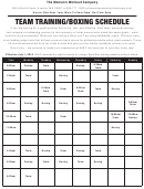 Team Training/boxing Schedule