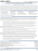 Customer Service & Administrative Support Professional Sample Resume