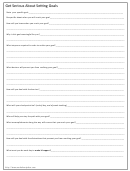 Get Serious About Setting Goals Questionnaire Template