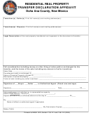 Transfer Declaration Affidavit Form