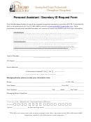 Personal Assistant Secretary Id Request Form