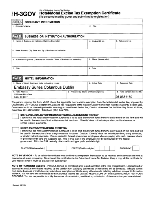 Columbus City Tax Forms
