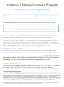 Patient E-Mail And Acknowledgement Form - Minnesota Printable pdf