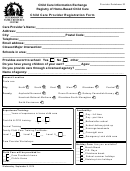Child Care Provider Registration Form