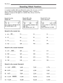 Rounding Whole Numbers Worksheet With Answer Key