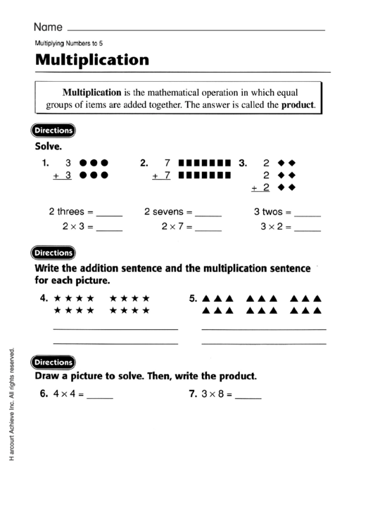 Multiplication Practice Worksheet With Answer Key Printable pdf