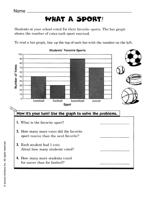 What A Sport Worksheet With Answer Key Printable pdf