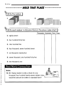 Writing Numbers Worksheet With Answer Key