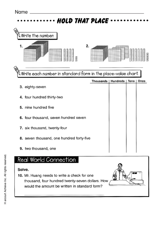 Writing Numbers Worksheet With Answer Key Printable pdf