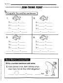Sum-thing Fishy Worksheet With Answer Key