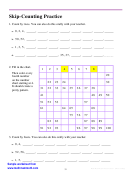 Skip-counting Practice Math Practice Sheets