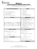 Mcas Grade 6 Approved Supplemental Math Reference Sheet