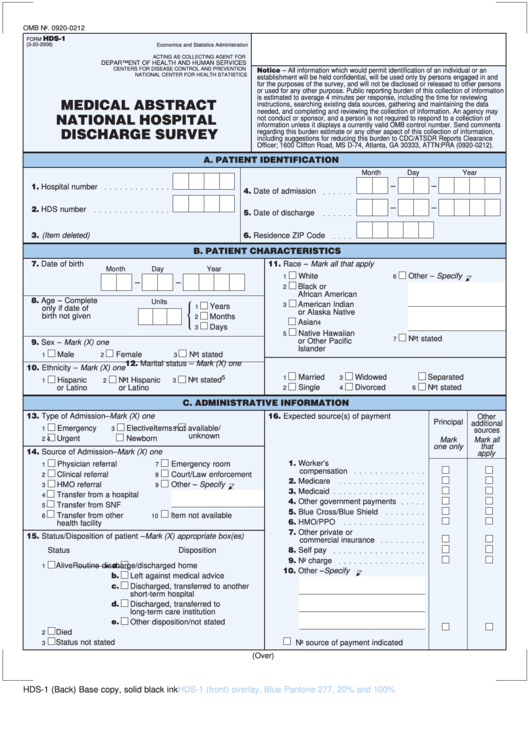 Medical Abstract National Hospital Discharge Survey Printable pdf