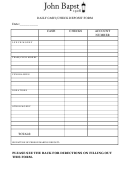 Daily Cash Check Deposit Form