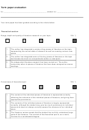 Term Paper Evaluation