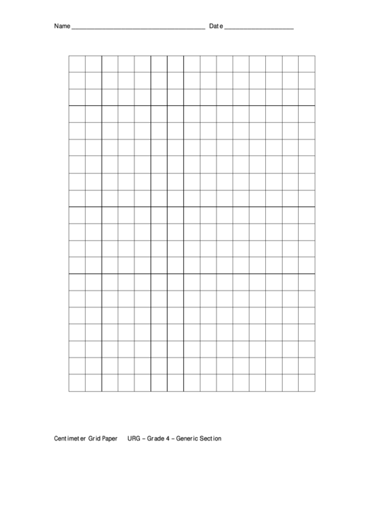 Centimeter Grid Paper Printable pdf