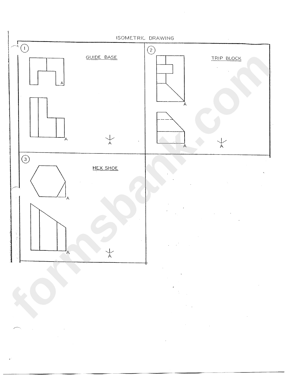 Engr/draft 105assignment #6, Isometric Pictorials - Continued