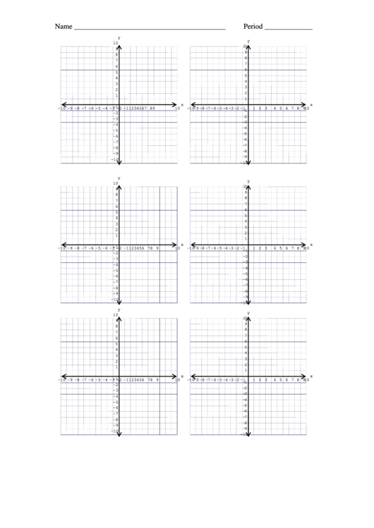 CoordinatePlane Graph Templates Six Per Page printable pdf download