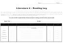 Literature 6 - Reading Log