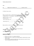 Sample Employment Confirmation Letter Template