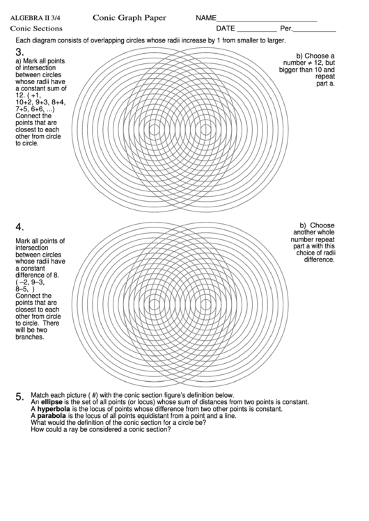 Conic Graph Paper Printable pdf