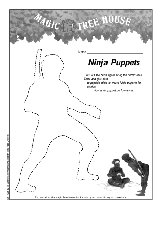Ninja Puppets Printable pdf