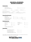 Residential Investment Property Worksheet