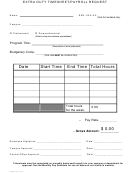 Extra Duty Time Sheet Payroll Request