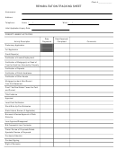 Rehabilitation Tracking Sheet