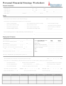 Personal Financial Strategy Worksheet