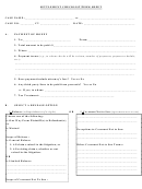 Settlement Checklist Term Sheet - Us District Court