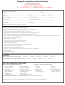 Sample Volunteer Interest Form