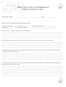 Request For Letter Of Recommendation Student Information Sheet