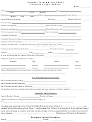 Sample High School Student Information Sheet