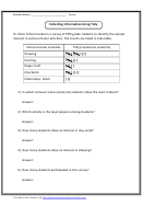 Collecting Information Using Tally Math Worksheet