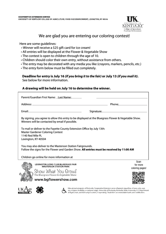 Coloring Contest Printable Pdf Download
