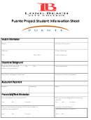 Puente Project Student Information Sheet