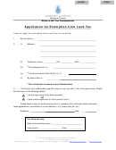 Application For Exemption From Land Tax