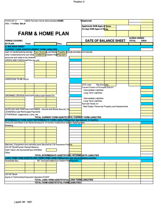 Farm And Home Plan Printable pdf