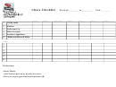 Weekly Chore Checklist Template