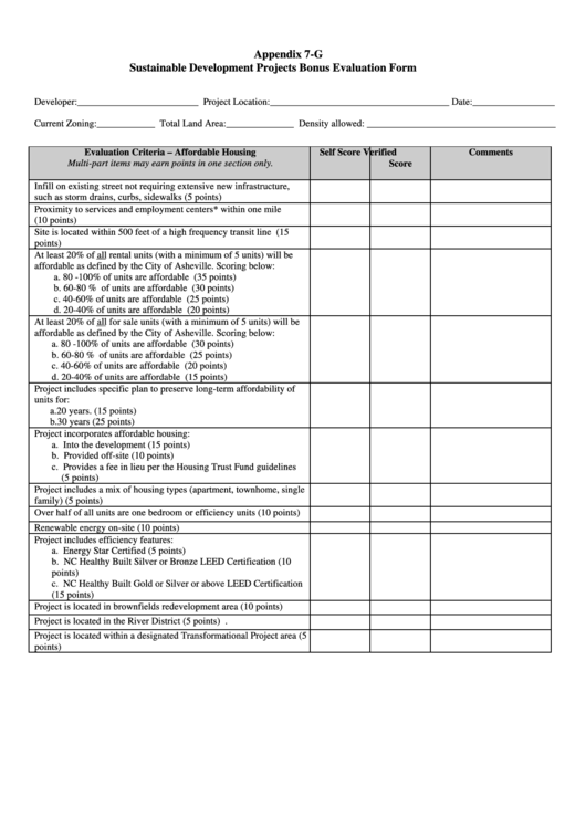 Appendix 7g Sustainable Development Projects Printable pdf