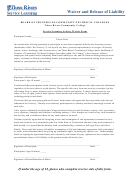 Waiver And Release Of Liability Form