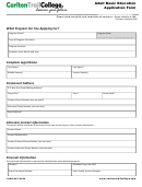 Adult Basic Education Application Form