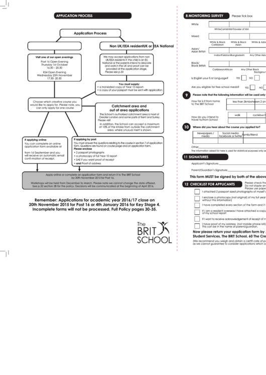 Application Process Printable pdf