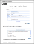 Progress Report Template Example