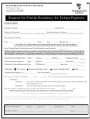 Request For Florida Residency For Tuition Purposes