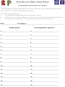 Transportation Sign Out Sheet Template