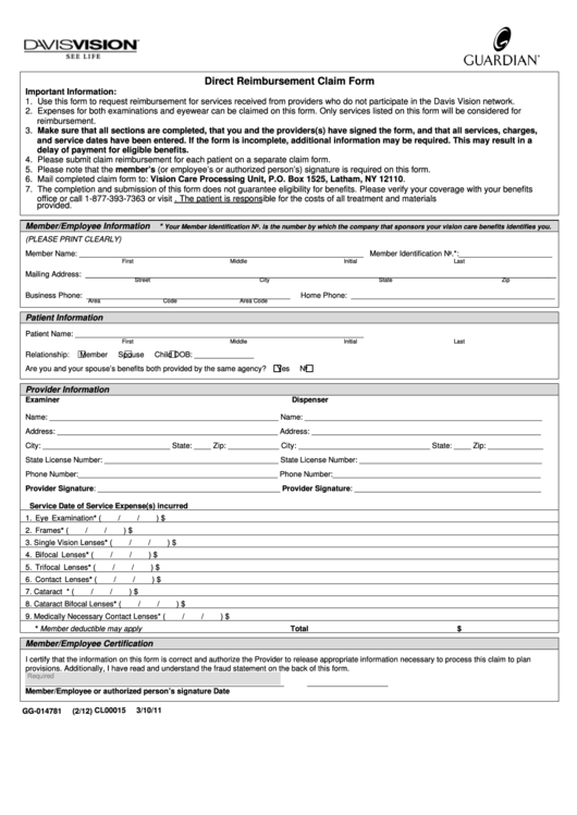 top-davis-vision-claim-form-templates-free-to-download-in-pdf-format