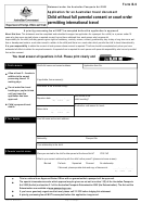 Application For An Australian Travel Document